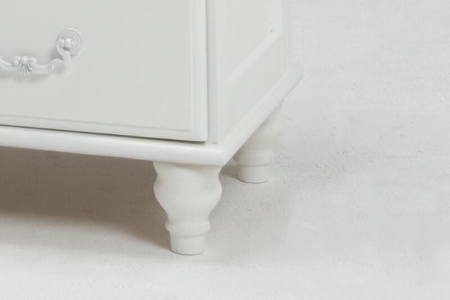 完成品 チェスト 幅80 高さ90 引出し 引出 ６杯 姫系 アンティーク ホワイト 白 ヨーロピアン ロココ 収納 ロビー リビング 玄関 エントランス 送料無料 新生活 木製 桐 MCH-5771WH 箪笥 たんす タンス 引き出し_5