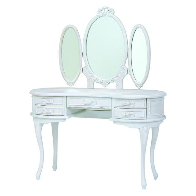 ドレッサー アンティークホワイト クラシック ホワイト 白 姫系 エレガント ロマンティック 可愛い カワイイ アンティーク風 クラシック ヨーロッパ風