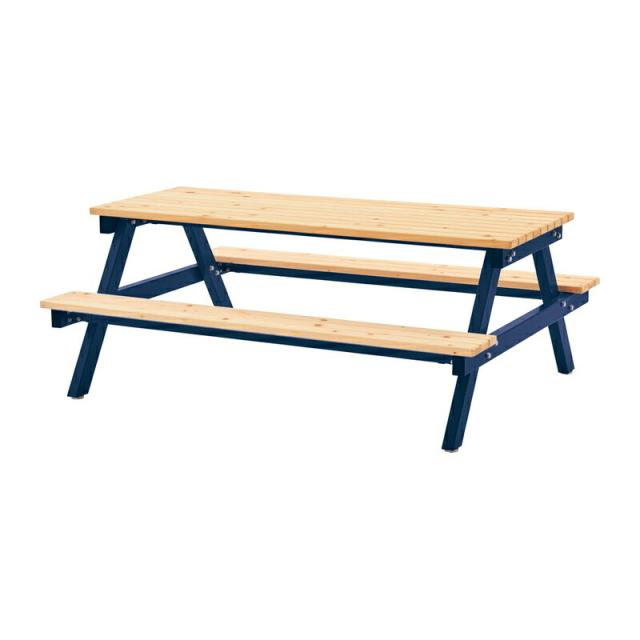 【受注生産品】ひのき材テーブルベンチ 駅 バス停 公共施設 商業施設 イベント会場 集会所 喫煙所 休憩スペース テラス テーマパーク 庭 ガーデン 公園 屋外用ベンチ 業務用 エクステリア 耐久性 耐候性 耐水性の通販は 219,000円