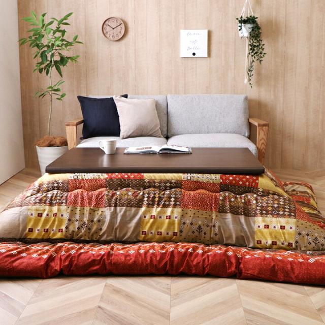 こたつ布団 日本製 長方形 大判 ギャベ柄 なめらかタッチ 省エネ グリーン 約205×285cmこたつ布団 こたつ用 お洒落 オシャレ 居間 リビング用 あったか 温か 冬 こたつぶとん こたつ布団 コタツ布団 リビング 暖房器具 エコ 省エネ 手洗いができる 洗える 可愛い おしゃれ