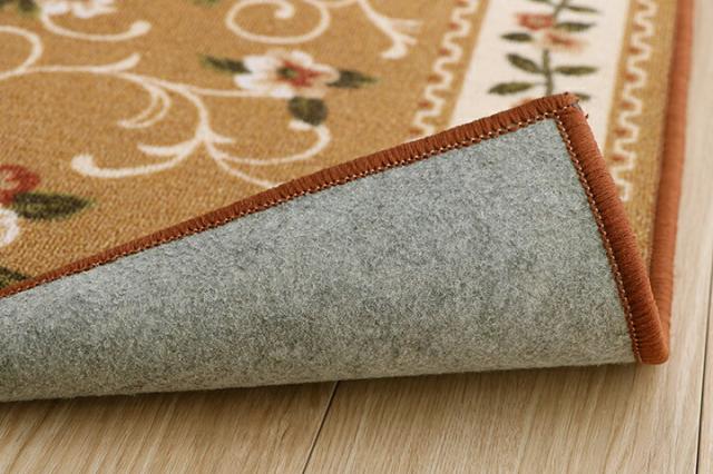 廊下敷き マット 花柄 エレガンス 撥水 ベージュ 約 60×440cm 華やか 約4ｍ 廊下敷き エレガント 汚れにくい 表地には撥水加工 おしゃれ マット 機能的 お洒落 可愛らしい 可愛い 廊下敷き_11