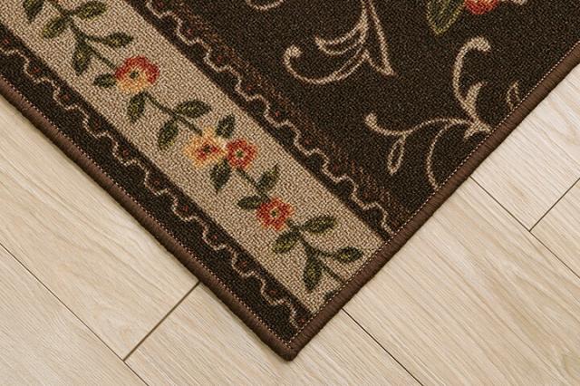 廊下敷き マット 花柄 エレガンス 撥水 ベージュ 約 60×440cm 華やか 約4ｍ 廊下敷き エレガント 汚れにくい 表地には撥水加工 おしゃれ マット 機能的 お洒落 可愛らしい 可愛い 廊下敷き_18