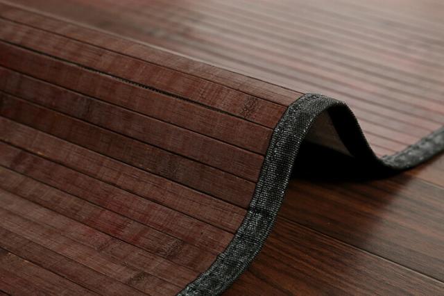 竹 敷物 マット 無地 糸なしタイプ 自然素材 丈夫 ひんやり ダークブラウン 約 50×250cmの通販は