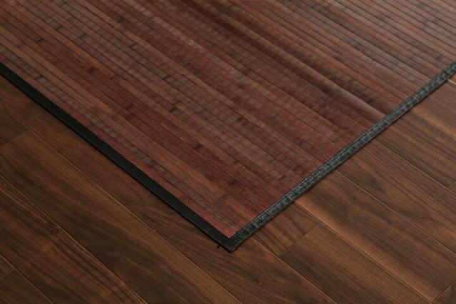 竹 敷物 マット 無地 糸なしタイプ 自然素材 丈夫 ひんやり ダークブラウン 約 50×250cmの通販は