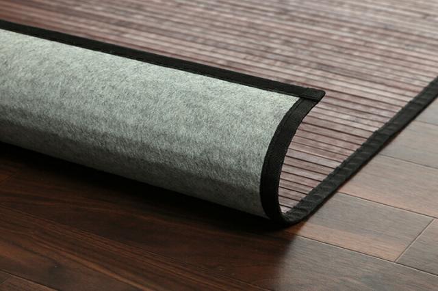竹 敷物 マット 無地 糸なしタイプ 自然素材 丈夫 ひんやり ダークブラウン 約 50×250cmの通販は