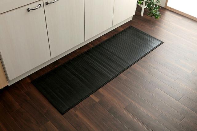 竹 敷物 マット 無地 糸なしタイプ 自然素材 丈夫 ひんやり ダークブラウン 約 50×250cmの通販は