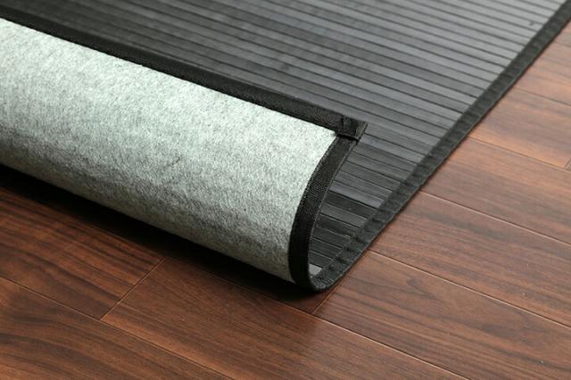 竹 敷物 マット 無地 糸なしタイプ 自然素材 丈夫 ひんやり ダークブラウン 約 50×250cmの通販は
