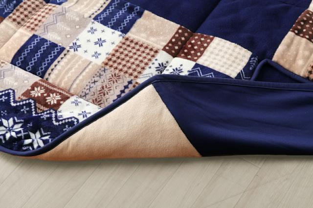 こたつ布団 長方形 省スぺース ノルディック レッド 約 190×250cm お洒落 温かみのあるノルディック柄 こたつ布団 やわらか ふんわり フランネル素材 こたつふとん 省スペース こたつ用 こたつ布団_17