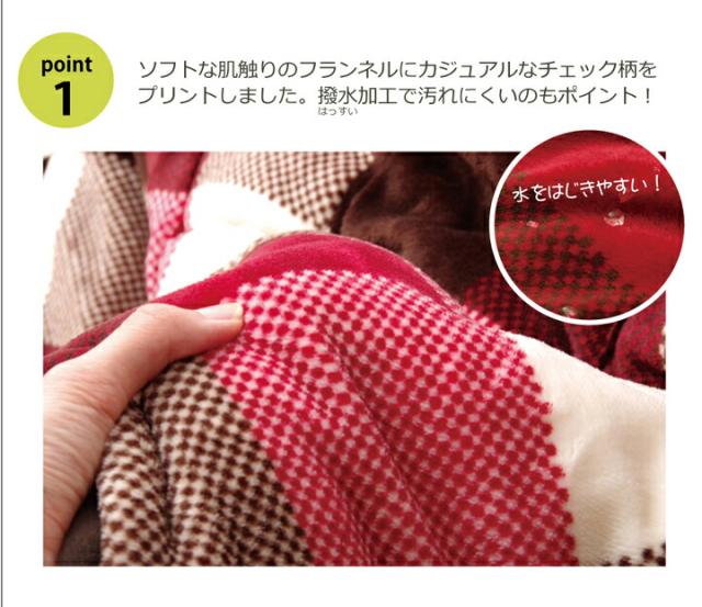洗える 省スペースこたつ薄掛け布団単品 ジャーナル省S グリーン 約 180×180cm_2