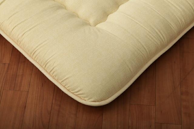 寝具 清潔 快適 敷き布団 ダニ増殖抑制 日本製 無地 シンプル シングルロング 約 100×210cm_18