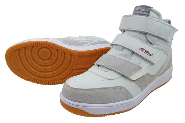 安全靴 ハイカット 白 ホワイト マジックテープ 制菌・消臭 耐滑 滑りにくい セーフティースニーカー スニーカー 靴 メンズ ハイカットセーフティスニーカー業務用 作業用 セーフティースニーカー 作業靴 工場 ワークシューズ マジックタイプ オシャレ おすすめ 厚底の通販は