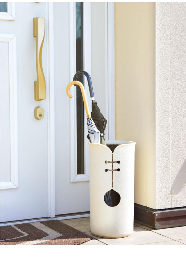 傘立て 信楽焼き ツートンカット 幅24.5 高さ47 しがらき カサ立て 陶器傘立 玄関 信楽焼 お洒落 おしゃれ 陶器 和風 モダン インテリア 和雑貨 送料込み 新生活 NHK 連続テレビ小説 スカーレット