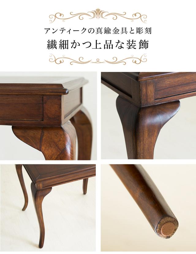 木製デスク 学習机 事務机 アンティーク テーブル デスク テーブル 幅61cm 茶ブラウン 北欧 パソコンデスク 勉強机 学習