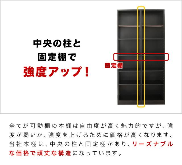 本棚 幅75cm 高さ180cm シェルフ7518 シンプル 巾木避け加工の壁面収納 書棚 本棚 事務書棚 書類棚 ユニット リビング 子供部屋 木製ラック 送料無料_13