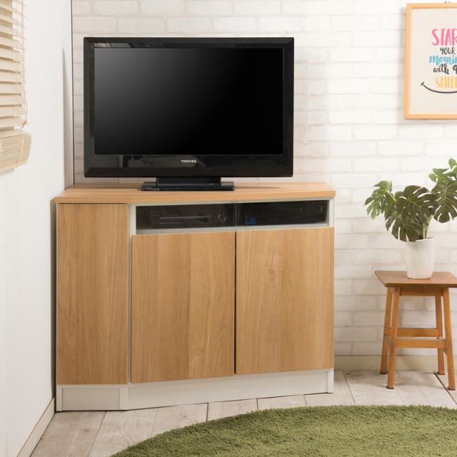 テレビボード 幅99.5 約幅100cm 左壁付け キッチン 日本製 完成品 木目 ダイニング家具 コーナーテレビ台 テレビラック 大容量