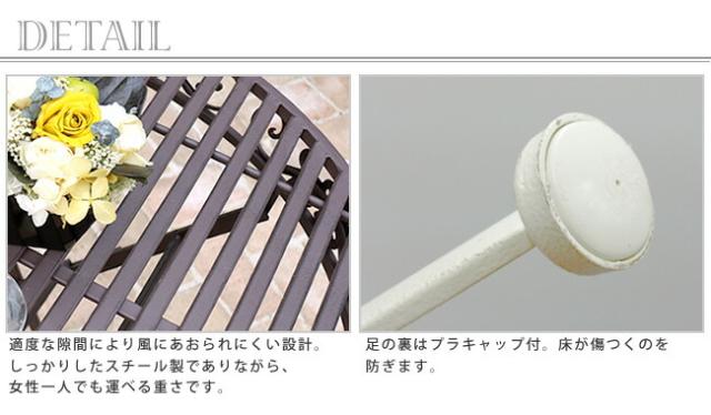 ブランティーク ホワイトアイアンテーブル70 送料無料 ガーデンテーブル テラス 庭 ウッドデッキ 椅子 アンティーク クラシカル イングリッシュガーデン ファニチャー シンプル 北欧 インテリア 家具 おしゃれ カフェ_7