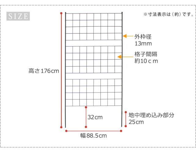 アイアンフェンス 高さ176 グラフ 1枚 送料無料 フェンス アイアン ガーデンフェンス ガーデニング 枠 柵 仕切り 目隠し 境目 クラシカル アンティーク 格子 ベランダ つる 薔薇 バラ 朝顔 園芸 ラティス つるバラ 庭誘引 屋外_8