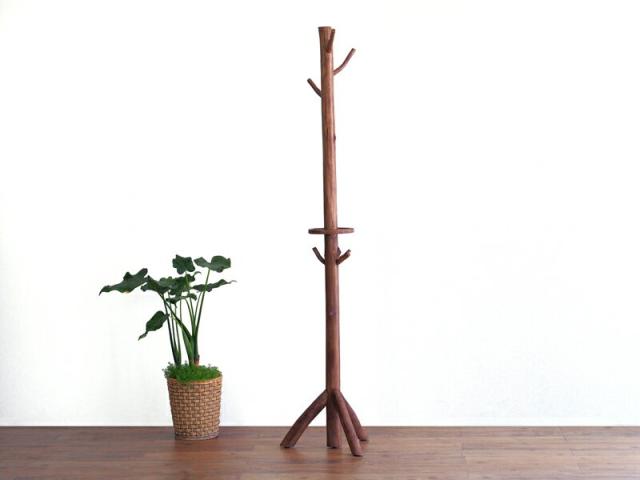 チーク無垢材 ポールハンガーの通販は