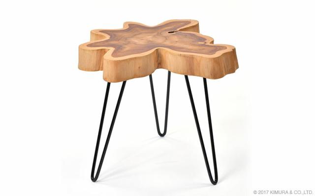 チーク無垢材 サイドテーブル