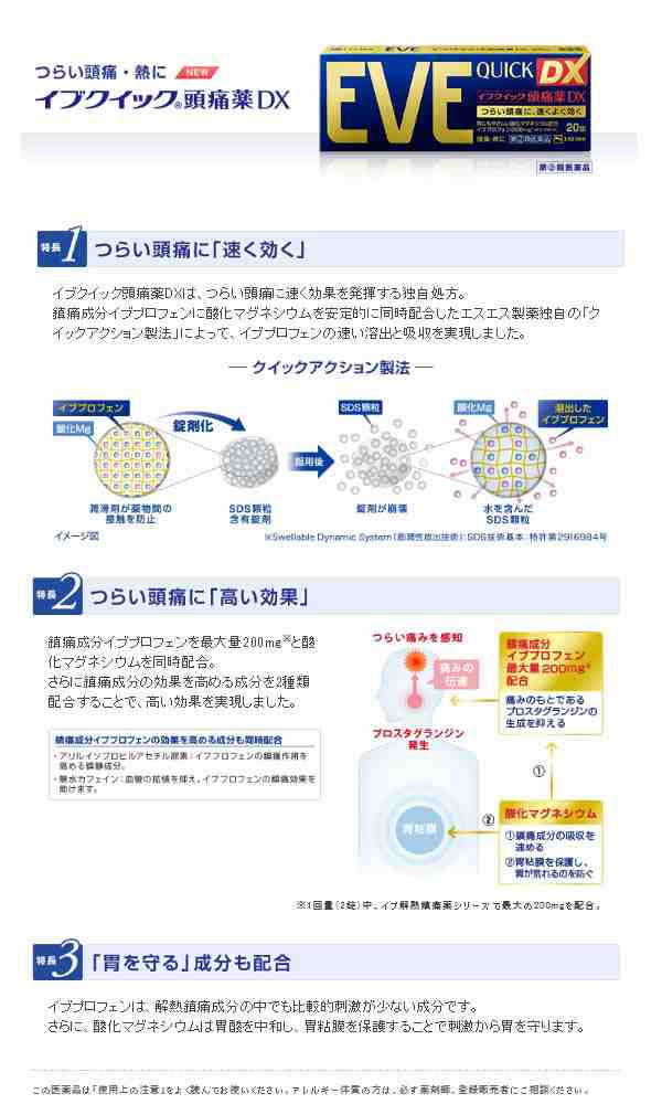 市場 送料無料 イブクイック頭痛薬DX エスエス製薬 第2類医薬品