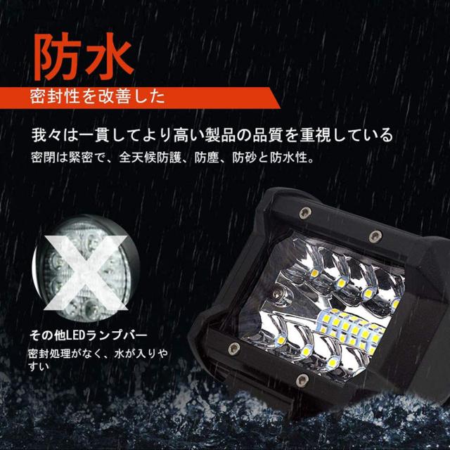 作業灯 60W LED ワークライト 6個セット 狭角30度 フラッドライト 12V-24V対応 汎用 車外灯 4インチ 角形 6000K ホワイト 夜釣り 夜間作業 トラクター用 LEDワークライト 新設計 防水 防塵 耐衝撃 長寿命 車外灯 機械 オートバイ 自動車 トラック用品 汎用作業灯の通販は
