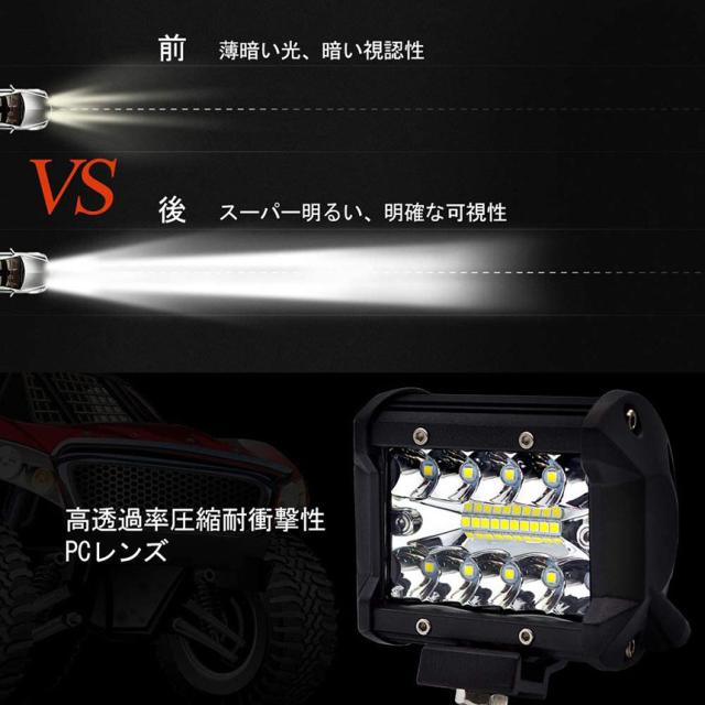 作業灯 60W LED ワークライト 6個セット 狭角30度 フラッドライト 12V-24V対応 汎用 車外灯 4インチ 角形 6000K ホワイト 夜釣り 夜間作業 トラクター用 LEDワークライト 新設計 防水 防塵 耐衝撃 長寿命 車外灯 機械 オートバイ 自動車 トラック用品 汎用作業灯の通販は