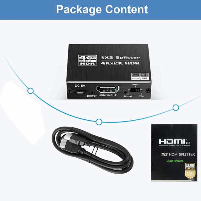 HDMI 分配器 1入力2出力HDMI スプリッター