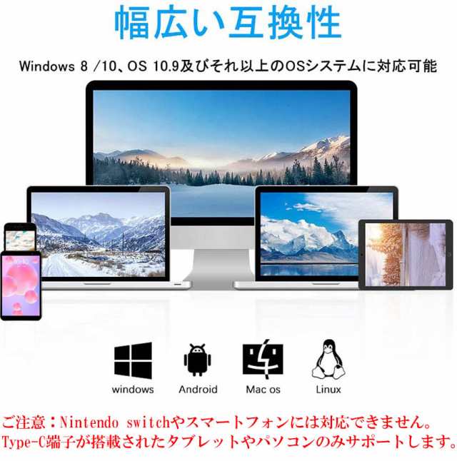 USB Type-C to Lan 変換アダプター 10/100/1000Mbps rj45 イーサネット LAN有線ネットワーク コンバータ アルPC  ノートパソコン タブレッの通販はau PAY マーケット - サファイア