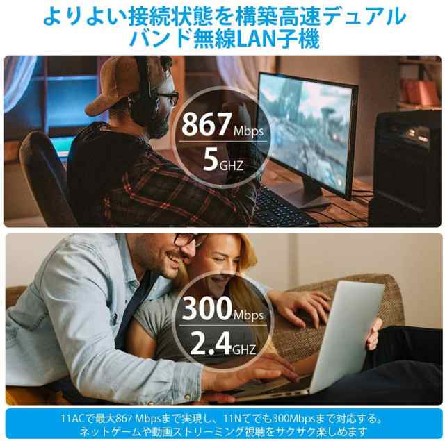 プレゼント WiFi 無線LAN 子機 2個セット 1200Mbps wifi アダプタ 超小型 2.4G 5G usb 親機両用 放熱デザイン 無線  送料無料 discoversvg.com