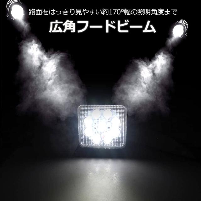 27W LED作業灯 ワークライト デッキライト 8個セット LED投光器 27w 12v 24v 兼用 防水 防塵 防震 取付け自由 省エネルギー コンボビーム 集光 投光両立 各種作業車に対応 前照灯_1