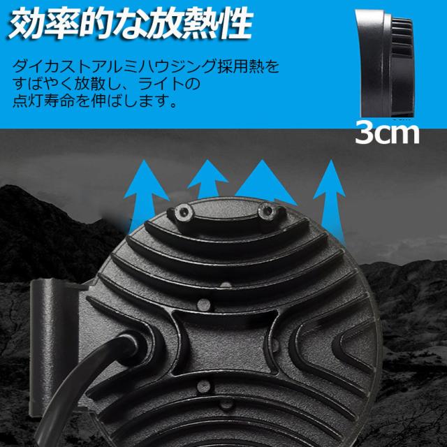 72W LED作業灯 ワークライト デッキライト 10個セット LED投光器 72w 12v 24v 兼用 防水 防塵 防震 取付け自由 省エネルギー コンボビーム 集光 投光両立 各種作業車に対応 前照灯_2