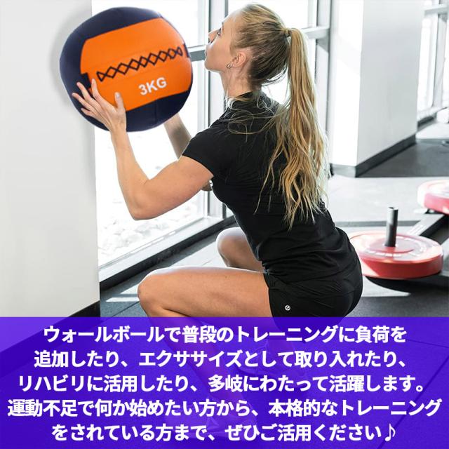 メディシンボール ウォールボール 2個セット ソフト 3kg 4kg 5kg 6kg
