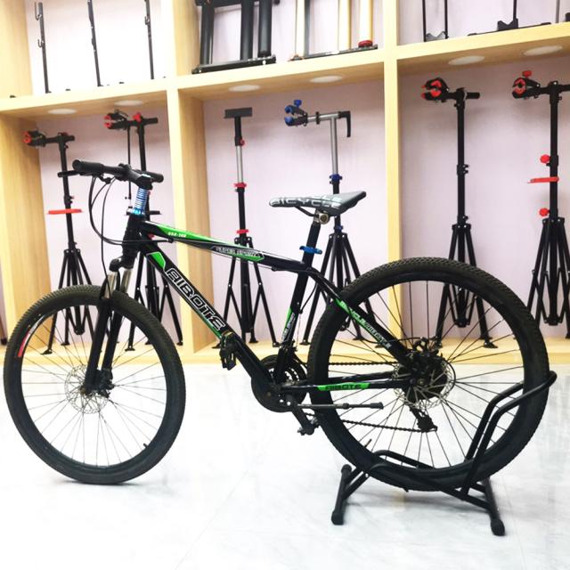 自転車 スタンド サイクルスタンド 4台セット 前後輪両対応 転倒防止 自転車ディスプレイ 工事不要 室内対応 20〜29インチ タイヤ幅3〜8cm 対応 駐輪場 ママチャリ マウンテンバイク ロードバイク キックスタンド無し対応_7
