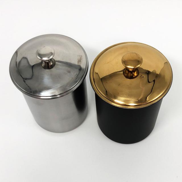2点ご購入で10%OFFクーポン】 灰皿 蓋つき 2カラー ブラック シルバー