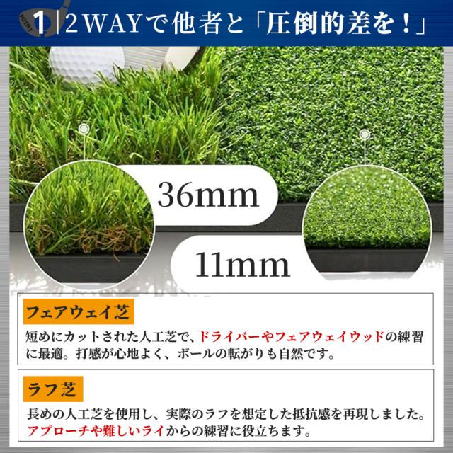 2個セット ゴルフマット ゴルフ練習マット ゴルフ 練習用 大型
