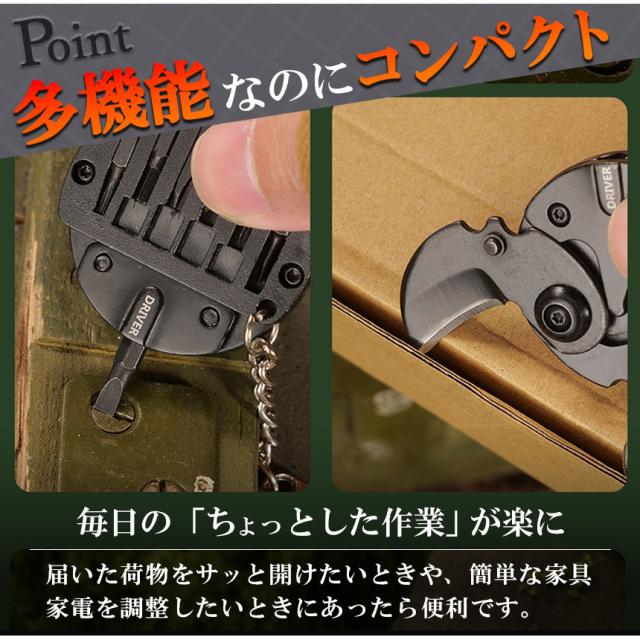 2点ご購入で10%OFFクーポン】 3個セット マルチツール 丸型 工具