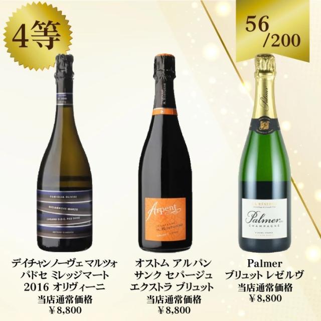 高級シャンパン・スパークが当たる泡くじ／おひとり様3本まで！特賞は