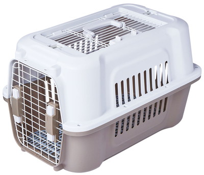 ペティオ 犬猫用キャリー 2ドア タフハウスキャリー アイボリー M「宅配便送料無料(A)」