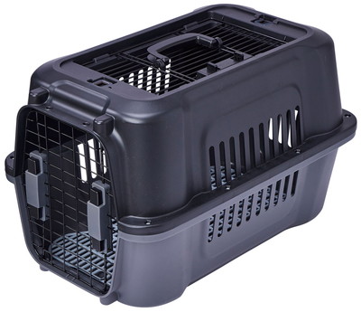 ペティオ 犬猫用キャリー 2ドア タフハウスキャリー ブラック M「宅配便送料無料(A)」