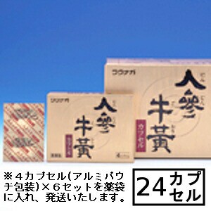 【第3類医薬品】湧永 人参牛黄カプセル 24カプセル「宅配便送料無料(A)」