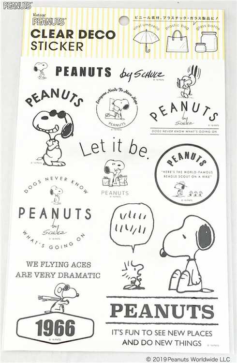 送料無料 スヌーピーモノトーン ピーナッツ Peanuts 貼って剥がせる クリアデコステッカー ウォールステッカー Pvc 壁紙 H148 W250mの通販はau Pay マーケット Decoste