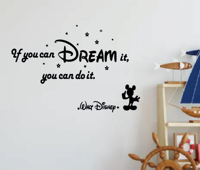 送料無料 Walt Disney Mickey Mouse ウォルトディズニー ミッキーマウス 英語の名言 ウォールステッカー 壁紙シール 転写式 30cm の通販はau Pay マーケット Decoste