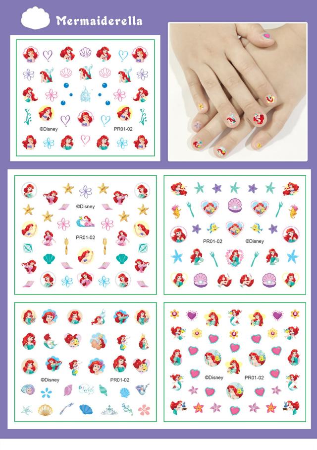 送料無料 リアルマーメイド アリエル ネイルステッカー Disney Princess プリンセス ウォルト ディズニー ネイルシール 約11 8cの通販はau Pay マーケット Decoste