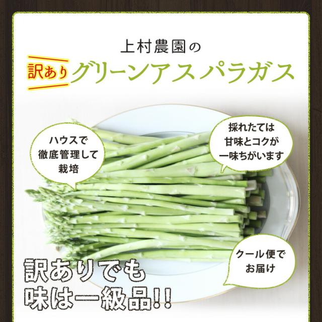 アスパラガス 静岡県磐田市上村農園 訳ありアスパラガス クール便 グリーンアスパラガス 5キロ 5キロ詰 青果 野菜 送料無料 今期販売スタート_1