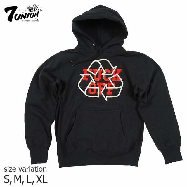 7UNION IGX-P07 HOODIE Sサイズ BLACK セブンユニオン フード ジップ ストリート