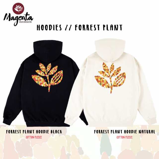 MAGENTA FA22 FORREST PLANT HOODIE BLACK NATURAL マゼンタ フーディーパーカー プルオーバー ストリート スケートボード スケボー メン