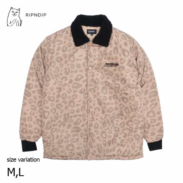 RIPNDIP Spotted Button Down Jacket TAN リップンディップ スポッテッドボタンダウンジャケット ジャケットトップス スケボー メンズ レ