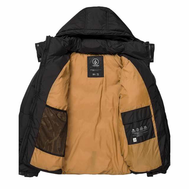 VOLCOM SKATE GOLDSMOOTH JACKET BLC ボルコム メンズ フーデッドパフ