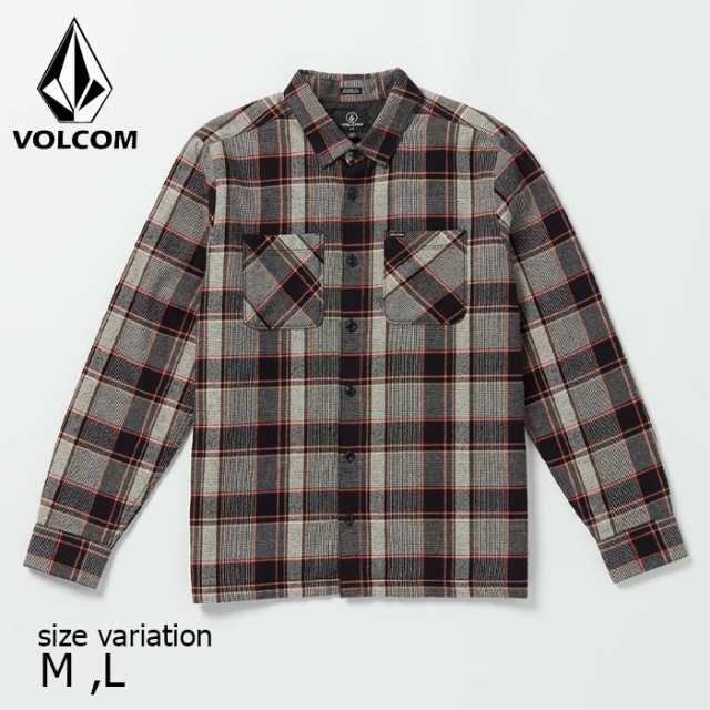 VOLCOM ヴォルコム ボルコム シャツ ジャケット チェック 長袖 BRICKSTONE LINED FLANNEL LONG SLEEVE SHIRT DIRTY WHITE キルティング