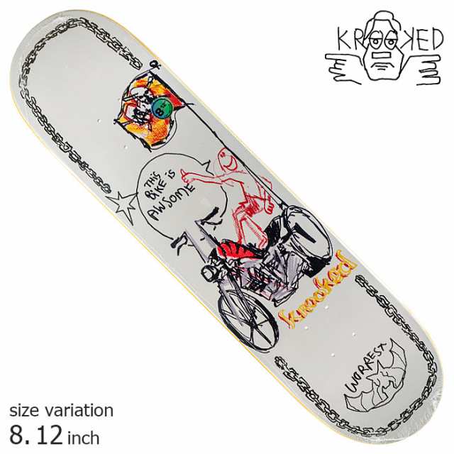 KROOKED デッキ クルキッド スケボー WORREST AWSOME CYCLE 8.12inch スケートボード ストリート sk8 板